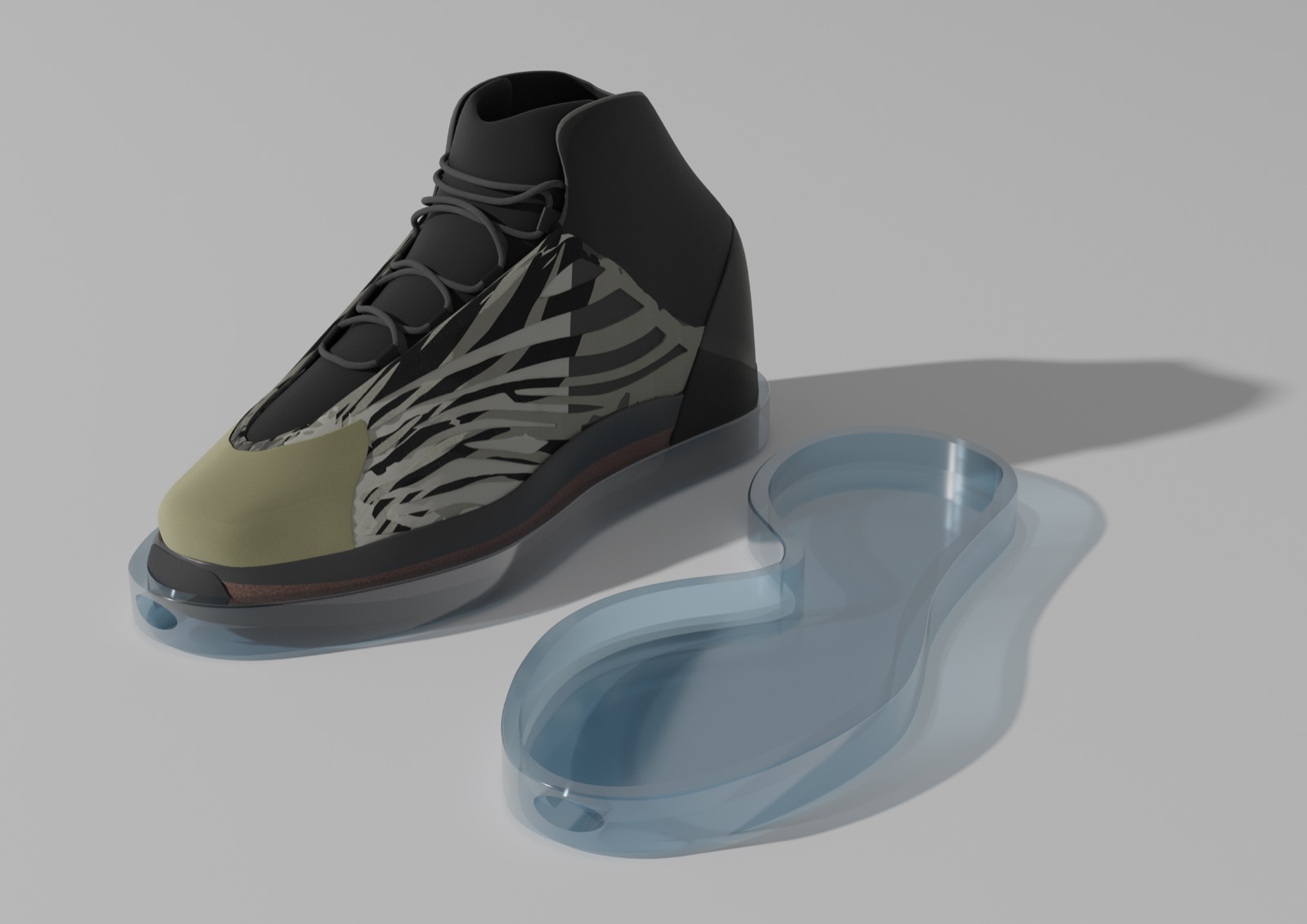 Chaussure et semelle — modélisation 3D